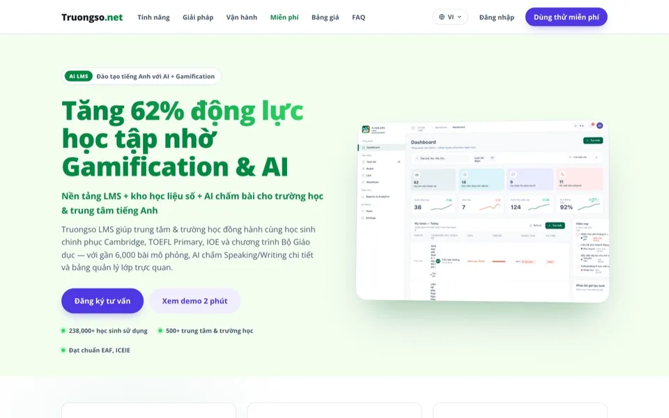 Giao diện Trường Số