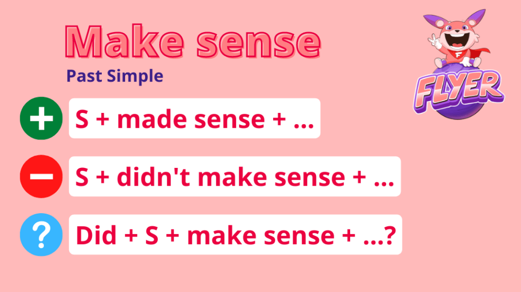 “Make sense” ở thì quá khứ đơn