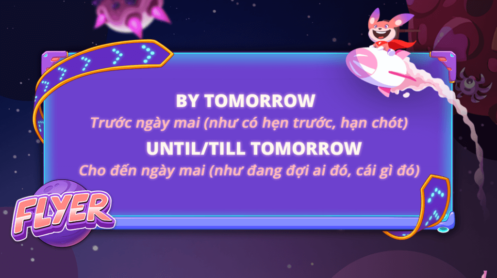 tomorrow là thì gì - tomorrow dùng với giới từ chỉ thời gian