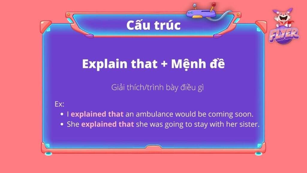 explain đi với giới từ gì