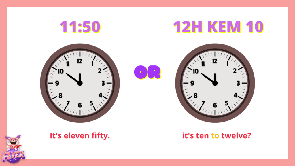 Cách đọc "giờ hơn" và "giờ kém" trong tiếng Anh