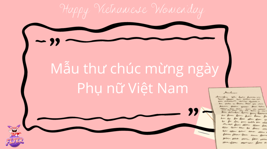 Mẫu thư chúc mừng ngày Phụ nữ Việt Nam 