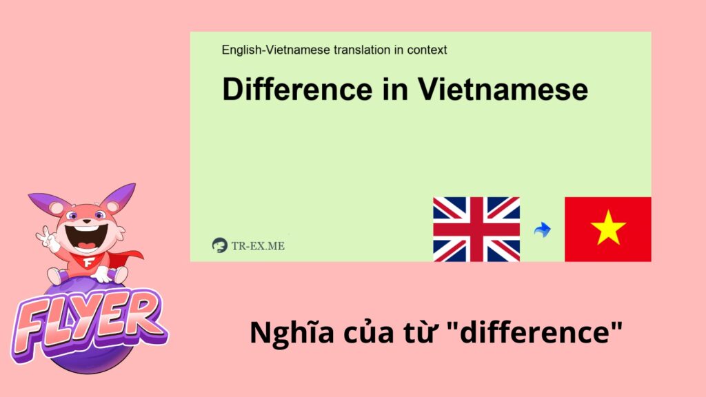 Nghĩa của từ "difference" trong tiếng Việt là gì 