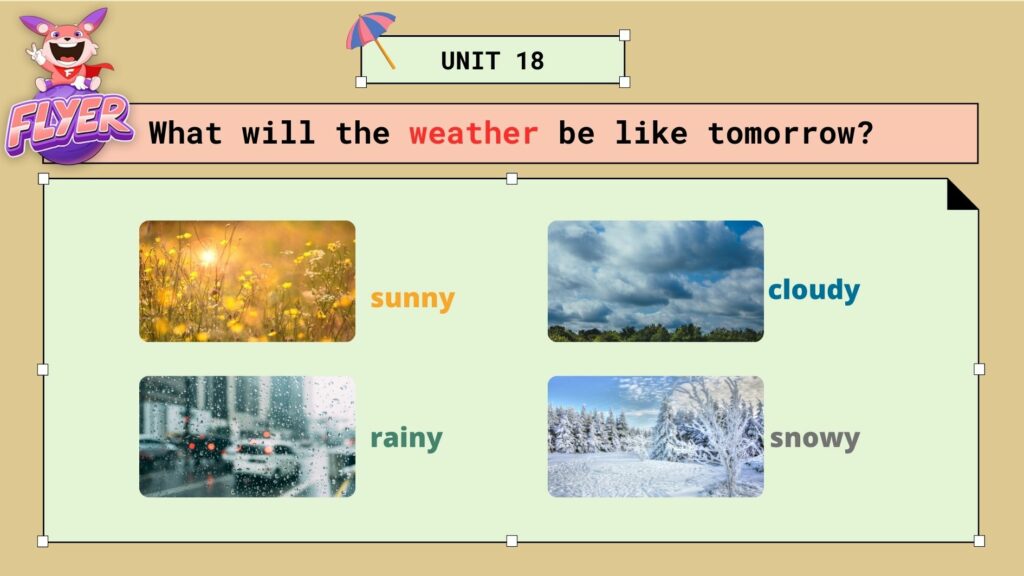 Unit 18: What will the weather be like tomorrow?