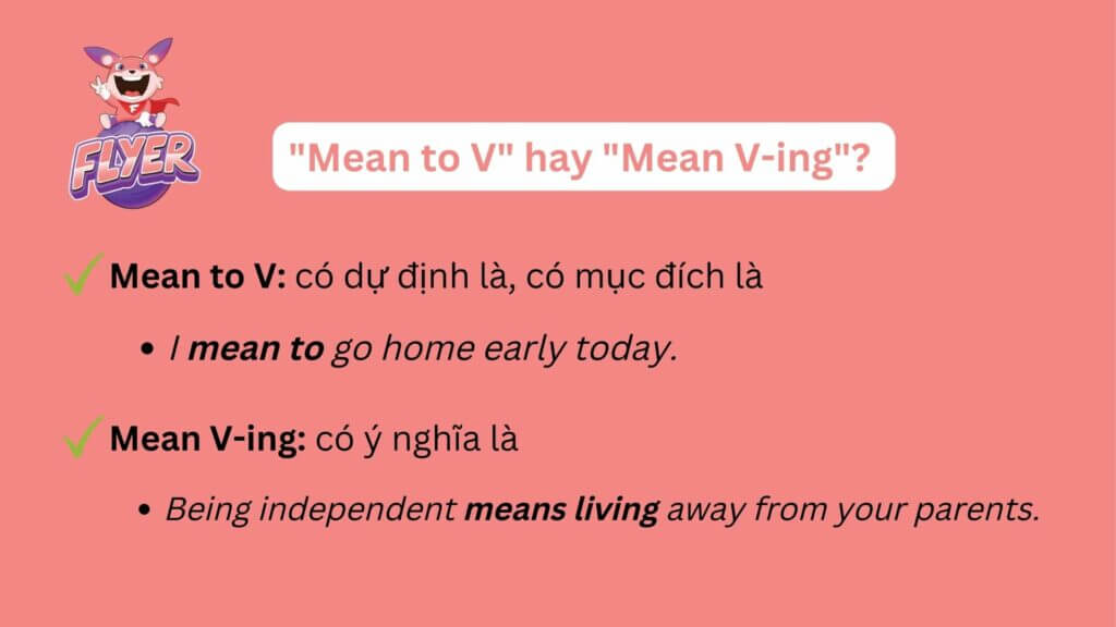 mean to V hay Ving